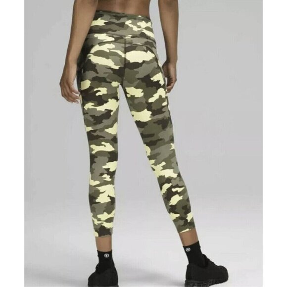 Lululemon Fast and Free Tight 25" *Non-Reflective Nulux Heritage 365 Camo |  4 - Picture 1 of 8